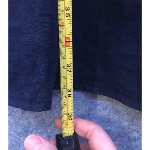 Bellamia Linen Shift Dress, Navy Blue, Women's S,  A Line Dress, Comfortable - Picture 6 of 8